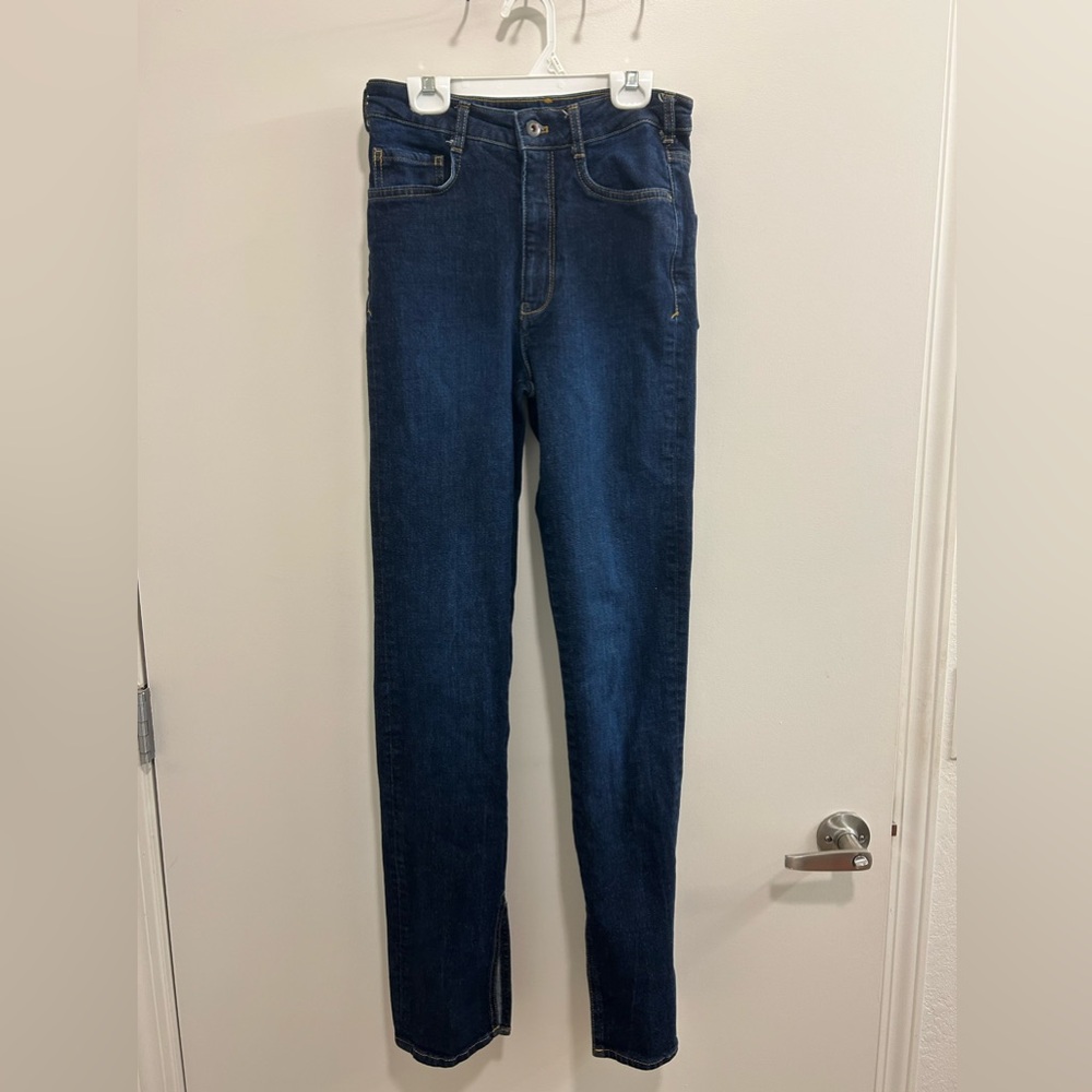 Like New Pilcro the Split Straight Jean Dark Wash Anthropologie - Picture 3 of 12